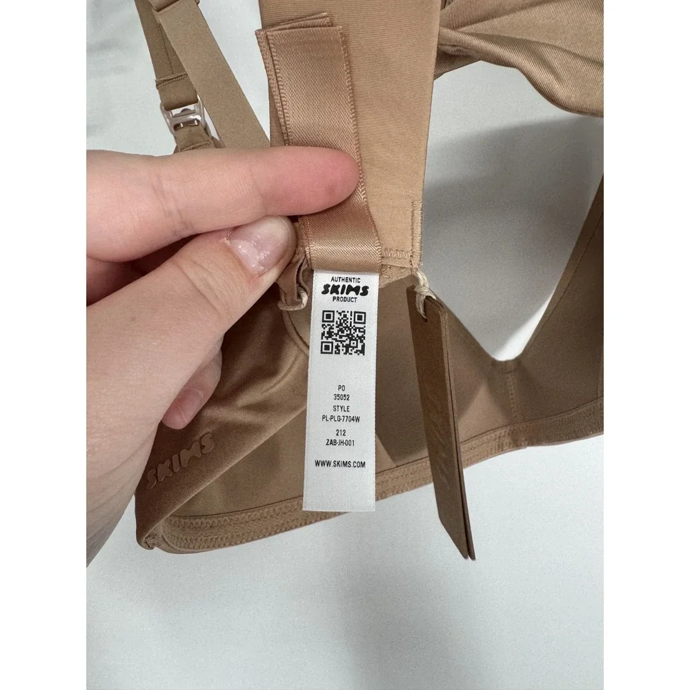 SKIMS Wireless Form Maternity Nursing Bra Womens Size 34DD Clay Tan Padded Beige